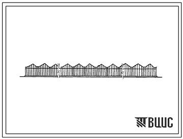 Фасады Типовой проект 810-45/71 Блок зимних почвенных теплиц площадью 6 га с пролетом звена 3,2м для южных районов СССР.