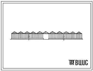 Фасады Типовой проект 810-54 Теплица зимняя блочная почвенная площадью 3 га без рассадного отделения.
