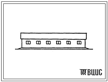 Фасады Типовой проект 803-4-58.13.87 Овчарня для содержания 300 голов ремонтного молодняка (неполный каркас деревянный). Для горных районов Украинской ССР