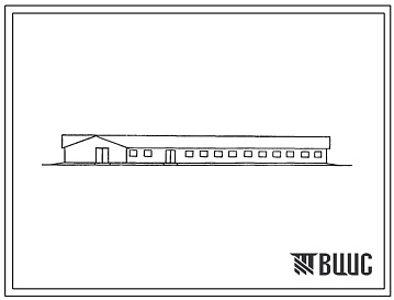 Фасады Типовой проект 803-3-115с.86 Овчарня для ягнения 750 маток каракульских пород (каркас железобетонный, форма Г-образная)