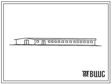 Фасады Типовой проект 803-3-109.86 Овчарня для ягнения 750 маток каракульских пород (неполный каркас из деревянных элементов, форма Г-образная)