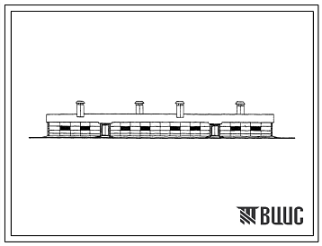 Фасады Типовой проект 803-110с Овчарня на 800 овцематок с весенним ягнением для строительства в южной части Казахской ССР, в районах с сейсмичностью 8 и 9 баллов
