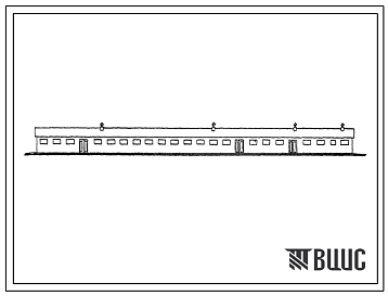Фасады Типовой проект 803-66 Овчарня на 300 баранов (стены кирпичные с покрытием по деревянным фермам).