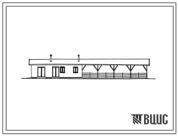 Фасады Типовой проект 803-149с Пункт искусственного осеменения каракульских овец (в деревянных конструкциях).