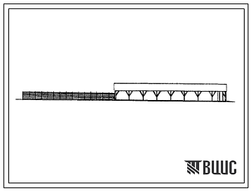 Фасады Типовой проект 803-147с Баз-навес на 800 голов ремонтного молодняка каракульского направления (в деревянных конструкциях).