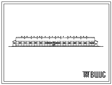 Фасады Типовой проект 803-165 Овчарня на 1000 маток с ягнятами. (В индустриальных конструкциях серии 1.800-1).