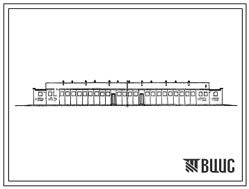 Фасады Типовой проект 803-163 Овчарня для ягнения на 1000 маток. (В индустриальных конструкциях серии 1.800-2).