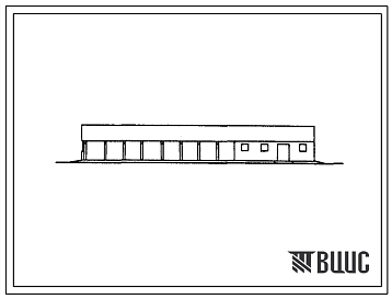 Фасады Типовой проект 803-9-38.85 Стригальный пункт для овец на 24 машинки (с трехстенным навесом, стены навеса из асбестоцементных листов, кровля по деревянным прогонам)