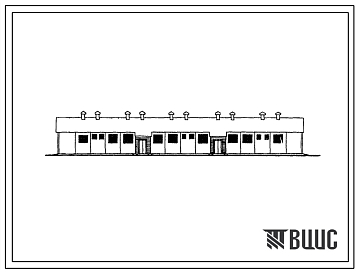 Фасады Типовой проект 803-113 (п.п.) Овчарня на 800 овцематок с весенним ягнением