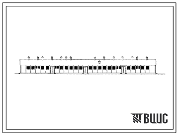 Фасады Типовой проект 803-114 (п.п.) Овчарня на 800 овцематок с зимним ягнением