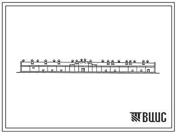 Фасады Типовой проект 805-2-60с.13.86 Птичник на 30240 кур-несушек в клеточных батареях БКН-3 (для строительства в Казахстанской ССР)