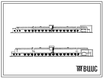 Фасады Типовой проект 805-83 Птичник на 5 тыс. кур маточного стада с содержанием на подстилке.