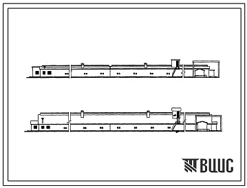 Фасады Типовой проект 805-84 Птичник на 8 тыс. кур промышленного стада с содержанием на глубокой подстилке.