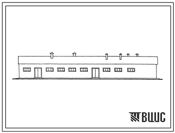 Фасады Типовой проект 804-4-3.13.86 Доильно-шубатный цех производительностью 1,2 тонны в сутки (вариант со стенами из ракушеблоков). Для Казахской ССР
