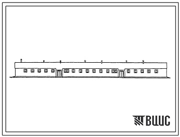 Фасады Типовой проект 804-2-23.85 Конюшня для группового содержания 160 голов племенного молодняка (стены кирпичные).