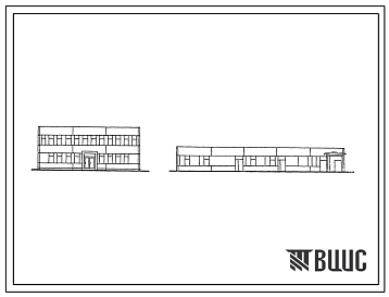 Фасады Типовой проект 807-10-65.83 Городская ветеринарно-санитарная станция