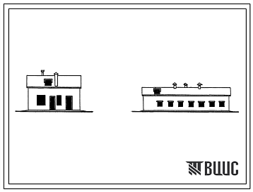 Фасады Типовой проект 807-53 Ветеринарный пункт для свиноводческих и птицеводческих ферм со стационарами для свиней на 8, 16, 28 и 50 станков.