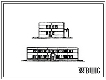 Фасады Типовой проект 807-10-5 Лабораторный корпус районной ветеринарной лаборатории
