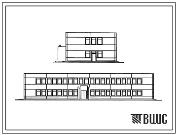 Фасады Типовой проект 807-10-4 Главный корпус районной ветеринарной станции с лабораторией