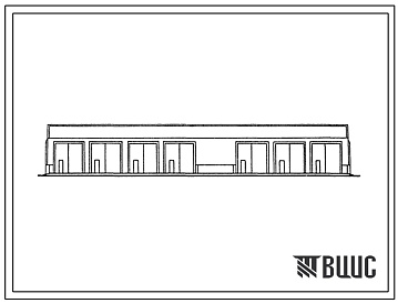 Фасады Типовой проект 816-2-23.13.86 Стоянка на 12 зерноуборочных комбайнов (для строительства в Белорусской ССР)