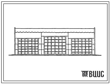 Фасады Типовой проект 816-2-35.13.87 Теплая стоянка на 12 тракторов. Для Южно-Казахстанской зоны