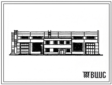 Фасады Типовой проект 816-1-34.83 Станция технического обслуживания на парк 200 тракторов К-701 и Т-150К