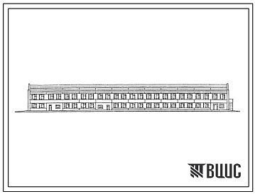 Фасады Типовой проект 816-1-65с.84 Центральная ремонтная мастерская для хлопкосеющих хозяйств с парком 300 тракторов (6500 га пашни). Стены панельные.