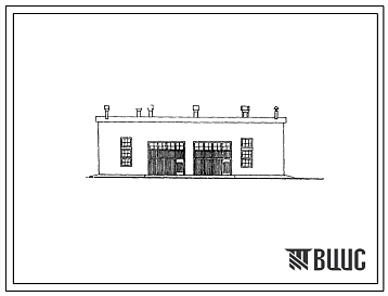Фасады Типовой проект 816-98с Мастерская технического обслуживания на 20 тракторов, со встроенными котельной и электростанцией.