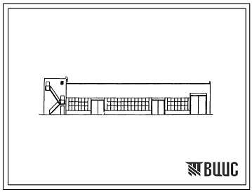 Фасады Типовой проект 816-9-17.84 Цех сборки и предпродажного обслуживания 4 тыс. единиц сельскохозяйственной техники с несущими и ограждающими стальными конструкциями.
