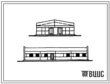Фасады Типовой проект 816-9-38.13.86 Склад центрального машинного двора дл хозяйств с парком до 100 тракторов (для Казахской ССР)