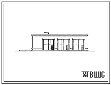 Фасады Типовой проект 816-173 Мастерская для пункта технического обслуживания машинно-тракторного парка в отделениях (бригадах) на 30-40 тракторов