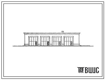 Фасады Типовой проект 816-174 Мастерская для пункта технического обслуживания машинно-тракторного парка в отделениях (бригадах) на 30-40 тракторов (вариант с теплой стоянкой)