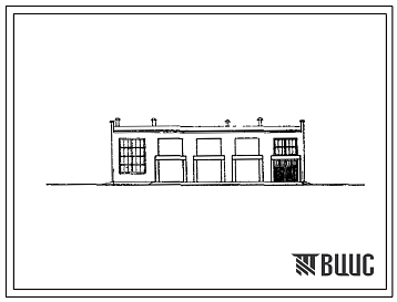 Фасады Типовой проект 816-29 Станция технического обслуживания на 100 грузовых автомобилей при ремонтной мастерской