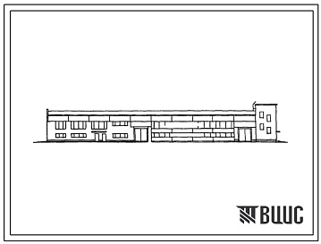 Фасады Типовой проект 816-1-11 Производственный корпус специализированного цеха по ремонту сельхозмашин для химической защиты растений с программой 1000 штук в год
