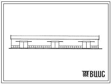 Фасады Типовой проект 817-254.13.86 Сарай для подстилки вместимостью 3000 м3 (для строительства в Литовской ССР)