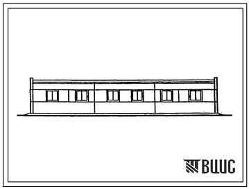 Фасады Типовой проект 807-10-104с.13.87 Изолятор на 15 мест для коров. Стены панельные (для Азербайджанской ССР)