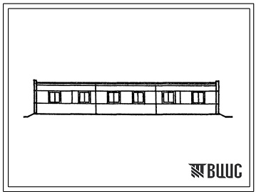 Фасады Типовой проект 807-10-102с.13.87 Изолятор на 10 мест для коров. Стены панельные (для Азербайджанской ССР)