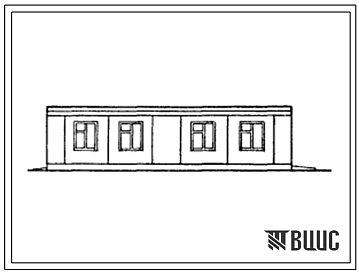 Фасады Типовой проект 807-10-126с.13.88 Изолятор для крупного рогатого скота на 5 мест. Для строительства в Таджикской ССР.