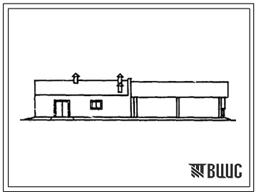 Фасады Типовой проект 807-20-17 Пункт искусственного осеменения овец с навесом на 100 баранов (стены кирпичные).