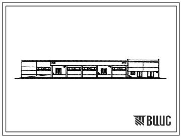 Фасады Типовой проект 807-29-3.83 Неотапливаемый склад в блоке с гаражом межрайонного отделения «Зооветснаб» с товарооборотом до 1 млн. рублей в год
