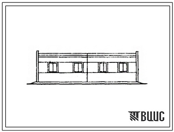 Фасады Типовой проект 807-10-93с.86 Изолятор для крупного рогатого скота на 5 мест