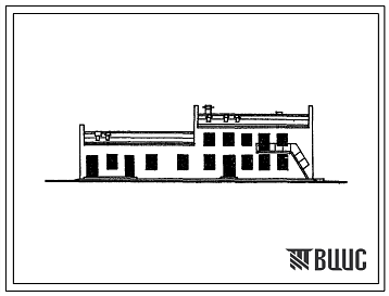 Фасады Типовой проект 807-44/74 Блок помещений ветпункта и санитарной бойни для свинооткормочных ферм