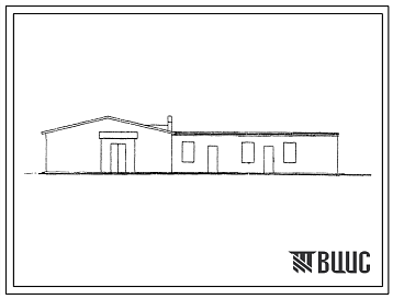 Фасады Типовой проект 807-49 Пункт искусственного осеменения на два станка с баранником и с помещением для мотопомпы.