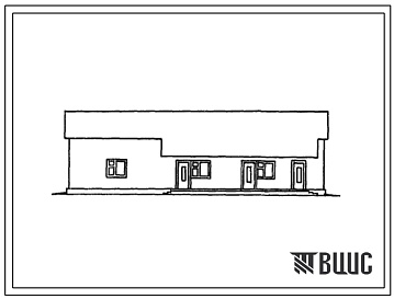 Фасады Типовой проект 817-249с.86 Четырехкомнатный бригадный чабанский дом (с чердачным перекрытием)