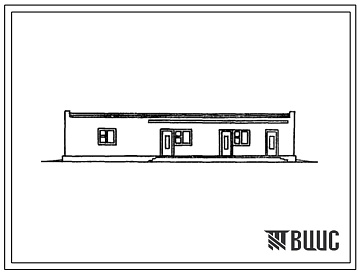 Фасады Типовой проект 817-248с.86 Четырехкомнатный бригадный чабанский дом (с плоской кровлей)