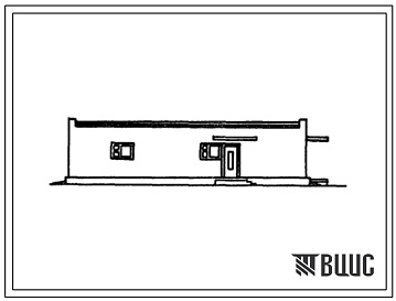 Фасады Типовой проект 817-246.86 Трехкомнатный бригадный чабанский дом (с плоской кровлей)