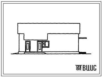 Фасады Типовой проект 817-243.86 Двухкомнатный бригадный чабанский дом (с чердачным перекрытием)
