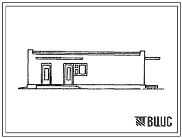 Фасады Типовой проект 817-240с.86 Двухкомнатный бригадный чабанский дом (с плоской кровлей)