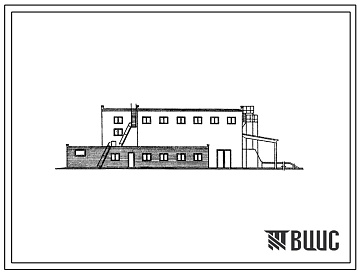 Фасады Типовой проект 814-05-5.83 Реконструкция комбикормовых цехов, построенных по т.п. 814-73 и 814-74 с применением оборудования ОЦК производительностью 8 т/час.