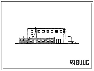 Фасады Типовой проект 814-05-3.83 Реконструкция комбикормовых цехов, построенных по т.п. 814-73 и 814-74 с применением оборудования ОЦК производительностью 4 т/час.